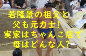 若隆景の祖父と父も元力士！実家はちゃんこ店で母はどんな人？