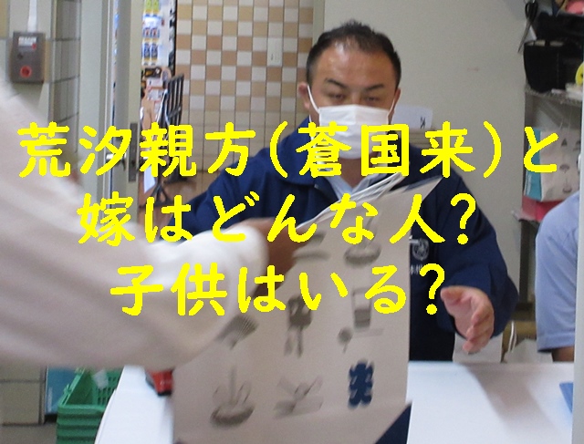 荒汐親方（蒼国来）と嫁（おかみ）はどんな人？子供はいる？