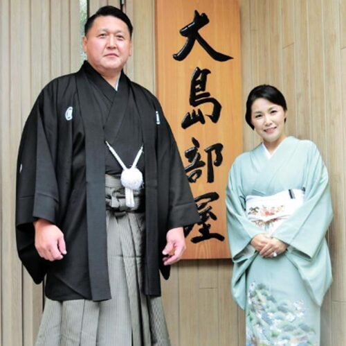 大島親方(旭天鵬)とおかみ