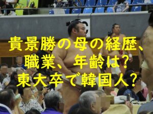 湊川親方(貴景勝)の母の経歴、職業、年齢は?東大卒で韓国人?