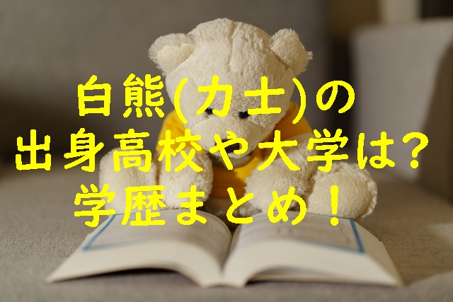 白熊(力士)の出身高校や大学は？学歴まとめ！