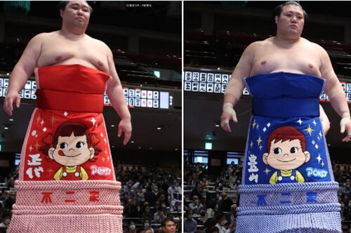 正代のぺこちゃん化粧まわし