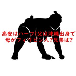 高安はハーフ!父は沖縄出身で母がフィリピン人?兄弟は?