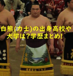 白熊(力士)の出身高校や大学は？学歴まとめ！
