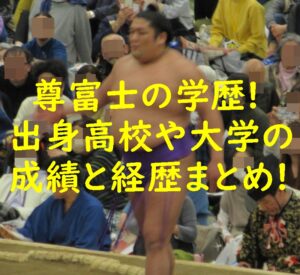 尊富士の学歴！出身高校や大学の成績と経歴まとめ！