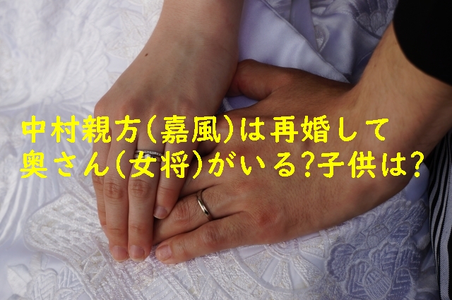 中村親方(嘉風)は再婚して奥さん(女将)がいる?子供は?