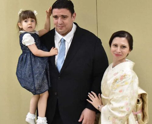 岩友親方（碧山）の妻と娘